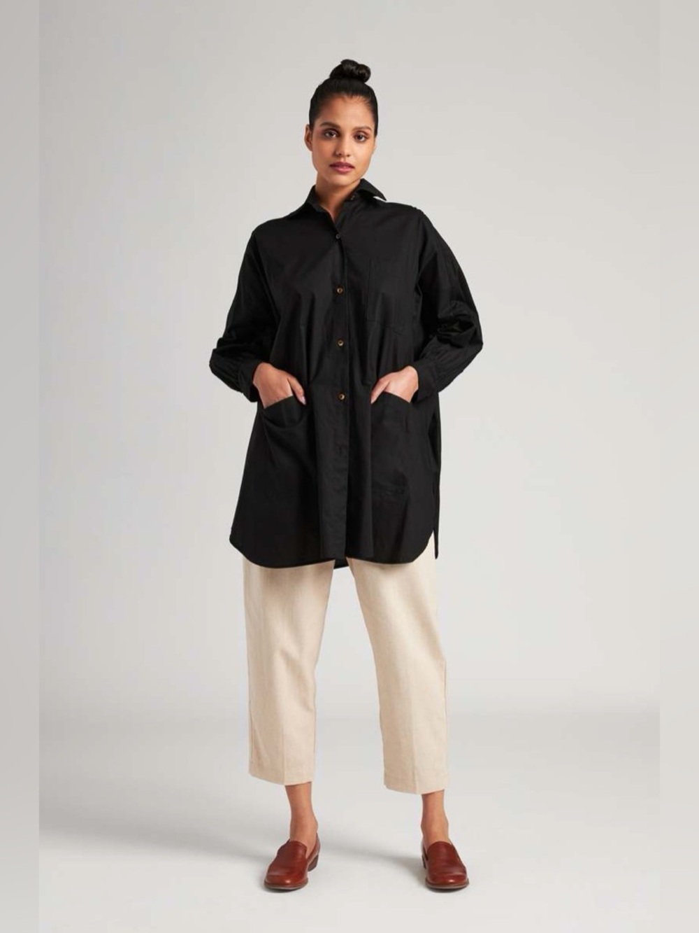 ATHENA NEWTON Cotton Smock Blouse